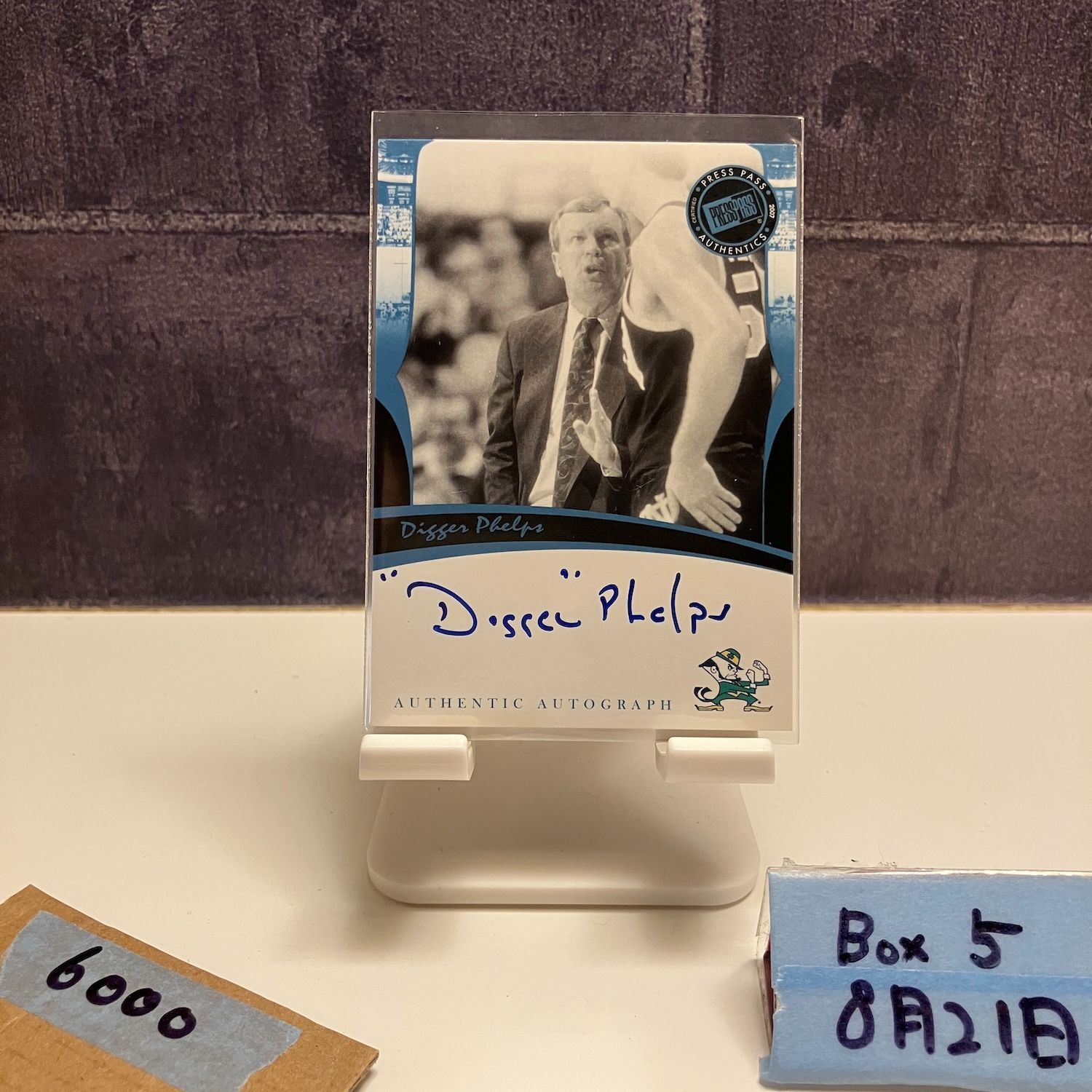 e harrison 直筆サイン (RARE!!送料込み) 2007 Press Pass Legends Digger Phelps 直筆サイン Notre Dame