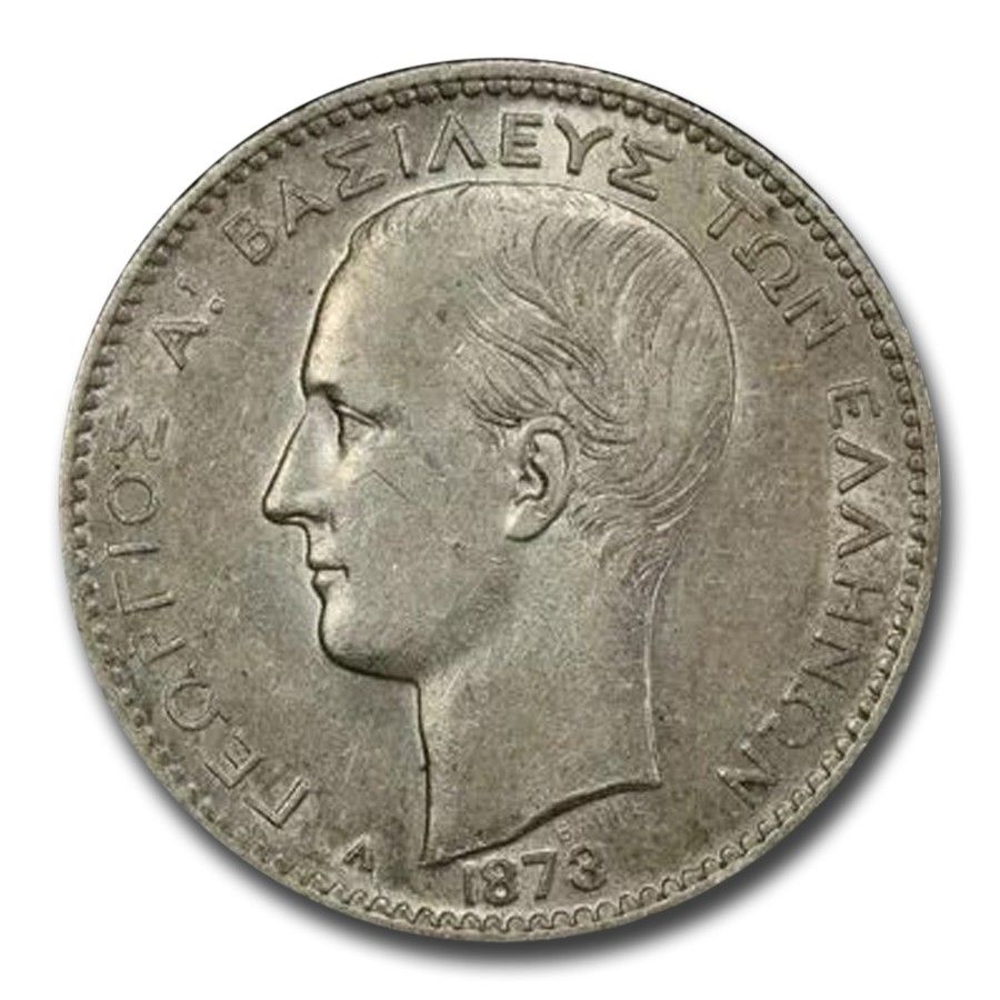 1873-A Greece Silver Drachma AU-55 PCGS 【公式通販】
