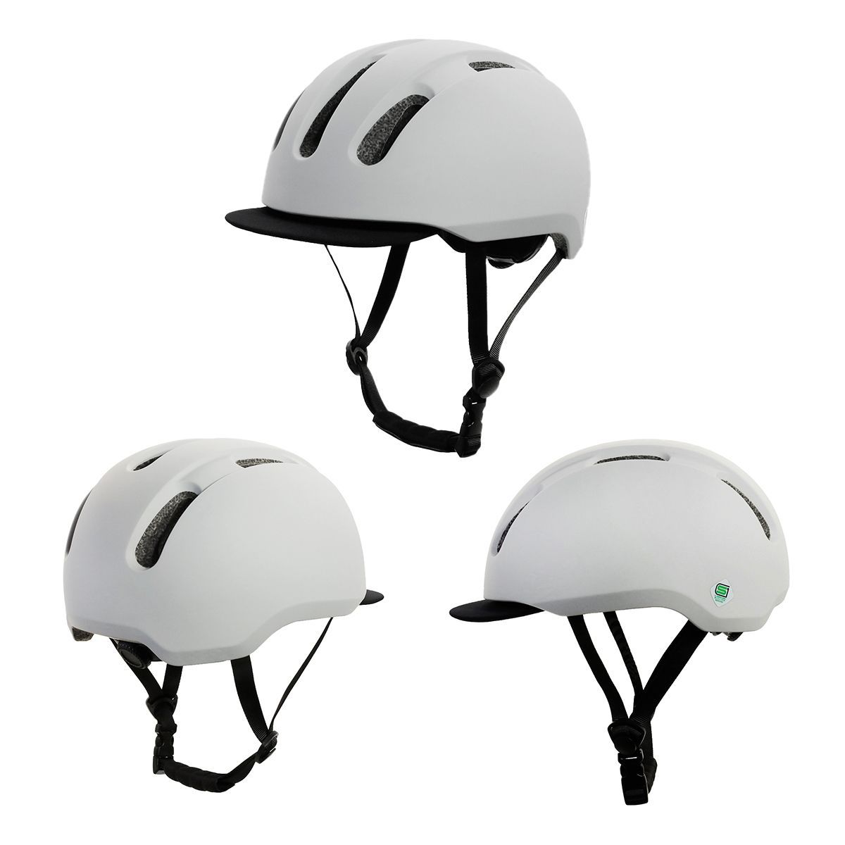 JH52グレー 小顔魅せ 自転車ヘルメット 55-60cm SGマーク ツバ