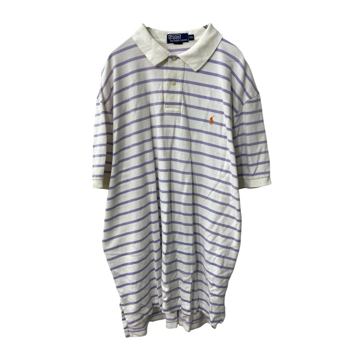定番人気，大得価】 Polo Ralph Lauren 半袖 ボーダー ポロシャツ 2XL