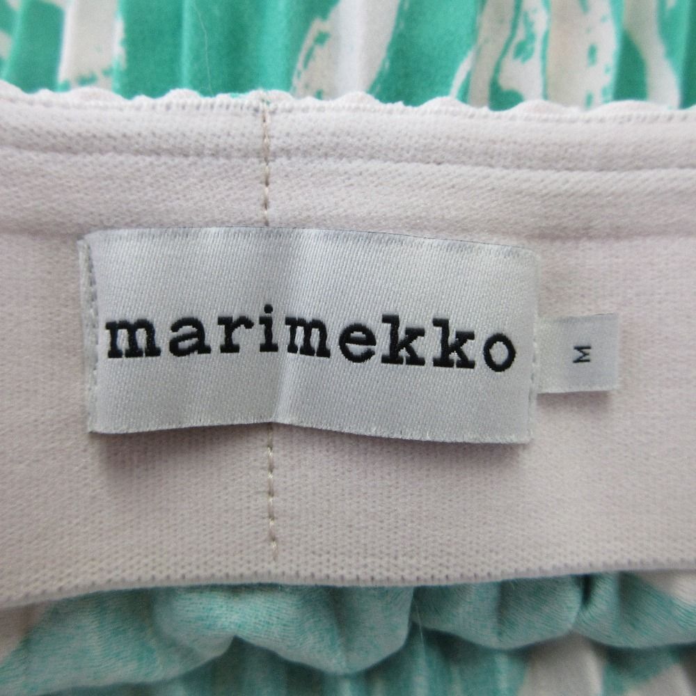 marimekko マリメッコ Pala Marrasta パラマッラスタ Myy Marras ロング プリーツスカート Mサイズ グリーン レディース 古着 GULLKHAN_COM