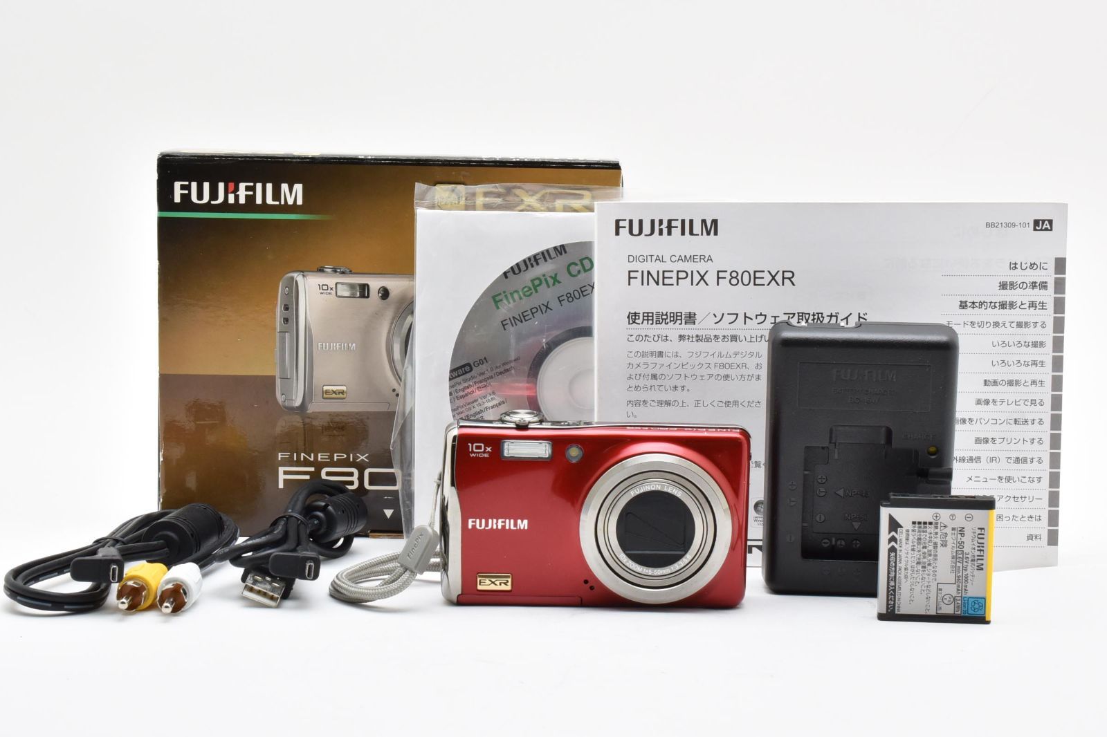 ☆箱付き良品☆ 富士フィルム FUJIFILM FINEPIX F80 EXR レッド