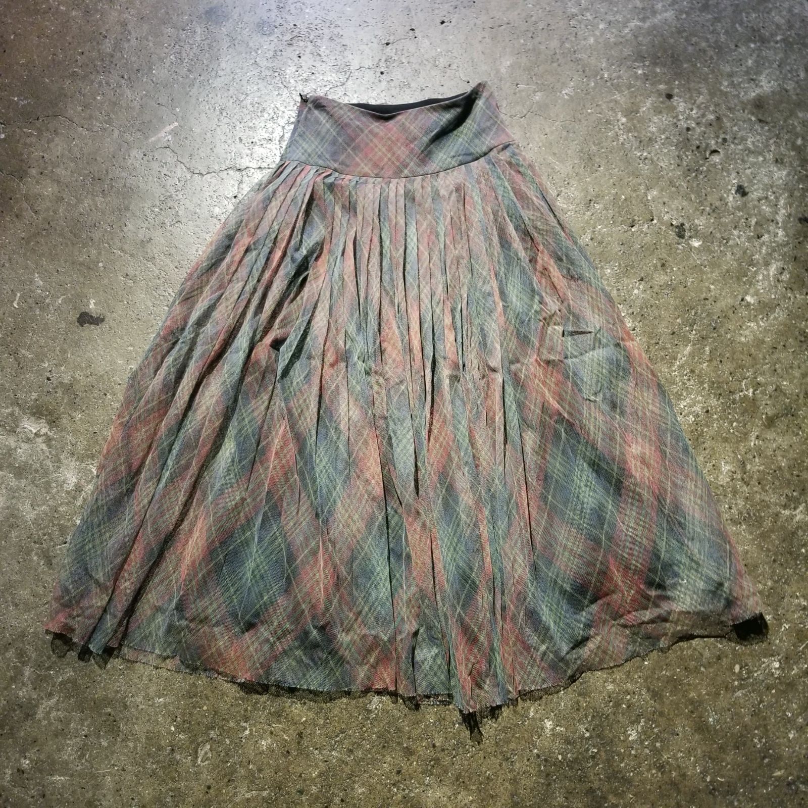 Christian Dior 19aw タータンチェック チュールスカート 34 クリスチャンディオール 941J50A8869