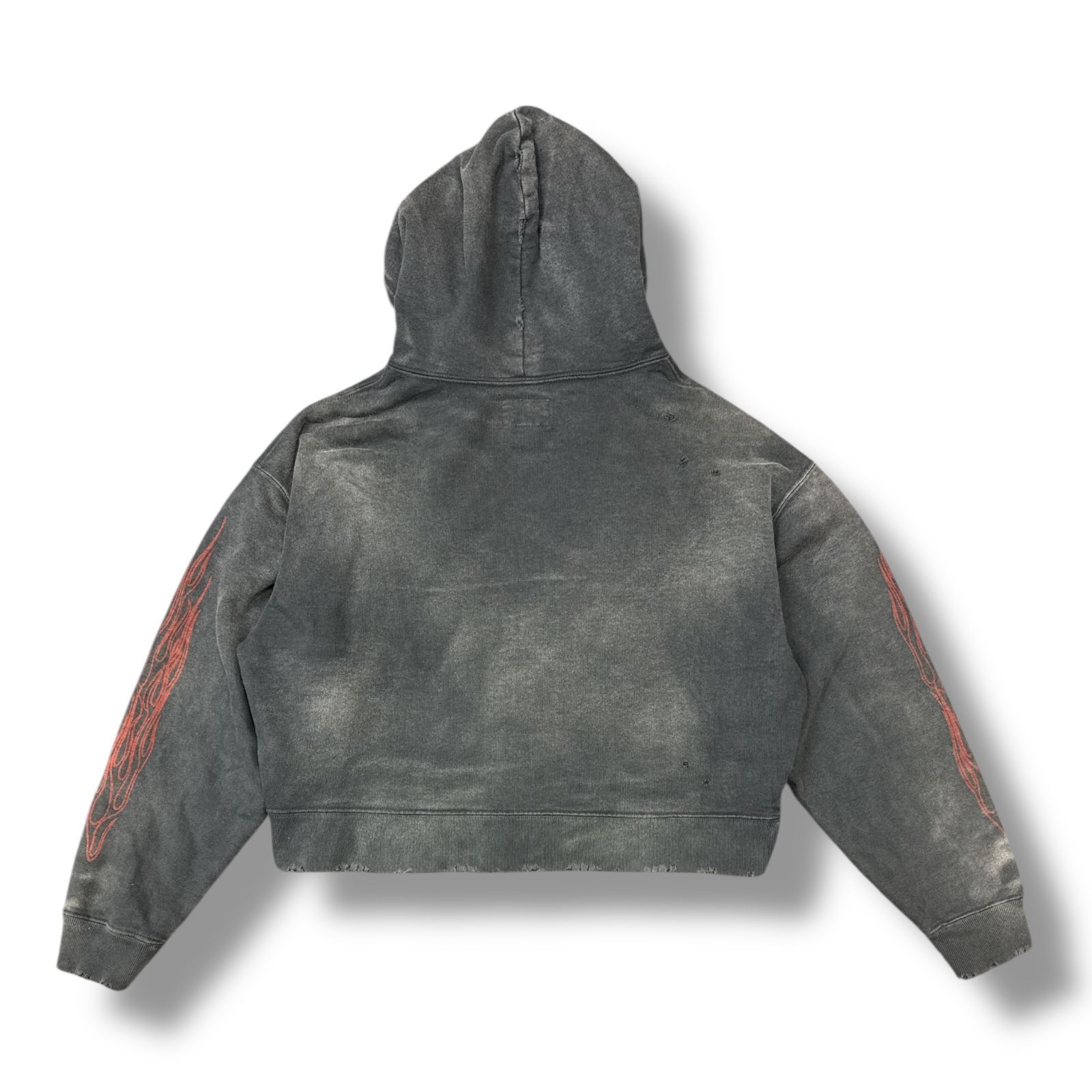 KAMIYA 24SS Small Zip Up Hoodie フレイム ダメージ加工 クラッシュ