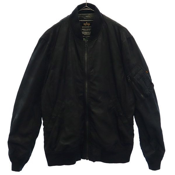 はなページ アルファ インダストリーズ 迷彩 ブルゾン MEDIUM ブラック ALPHA