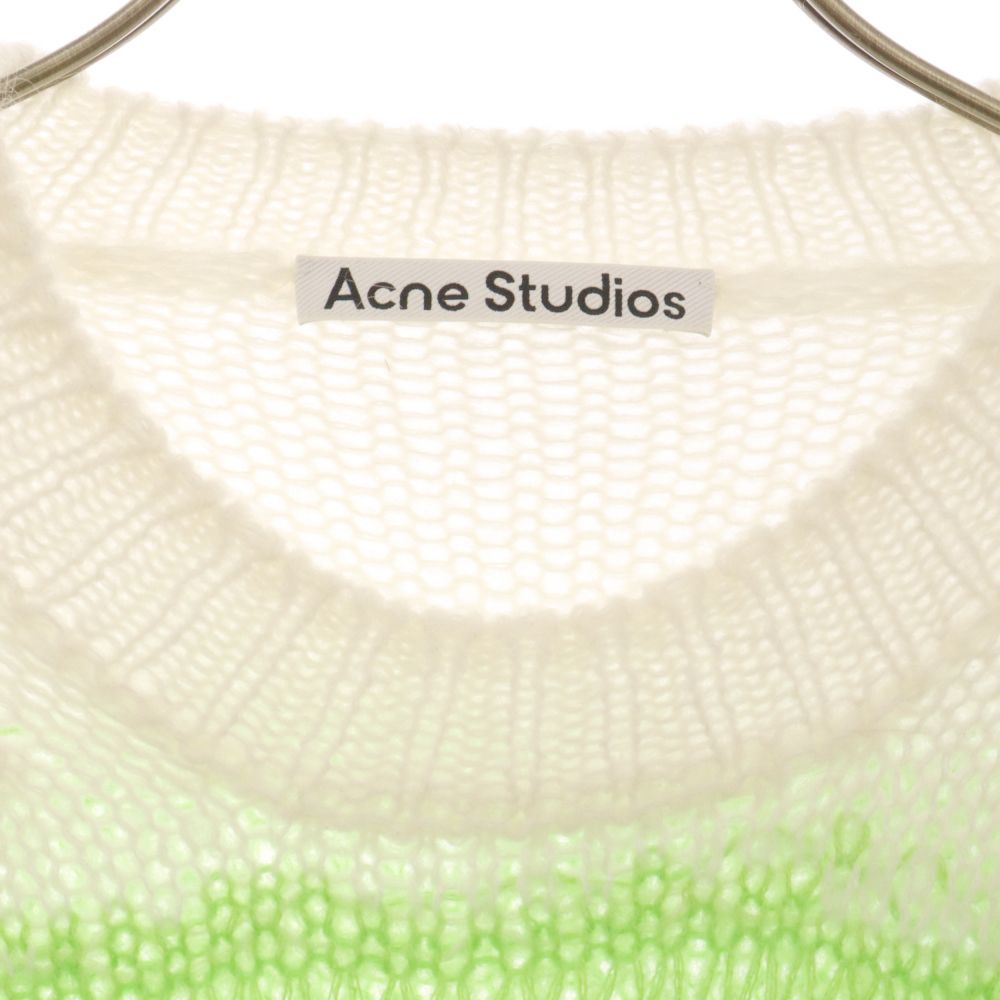 Acne Studios(Acne) / ニット・セーター(厚手)/XXS/アクリル/グリーン/ボーダー/FN-WN-KNIT000347 Acne Studios(Acne)◇ニット・セーター(厚手)/XXS/アクリル/グリーン
