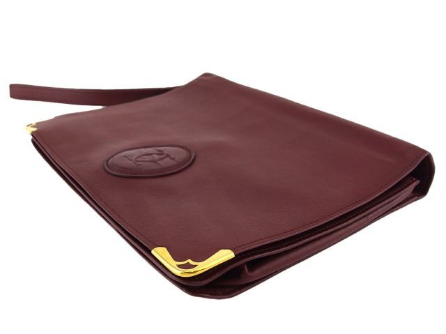 カルティエ クラッチバッグ セカンドバッグ マストライン ボルドー