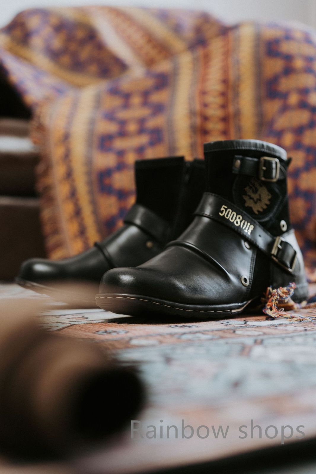 新品未使用　メンズハイカットブーツ 新品未使用メンズ ショートブーツ ブーツ靴サイドジップ ハイカット