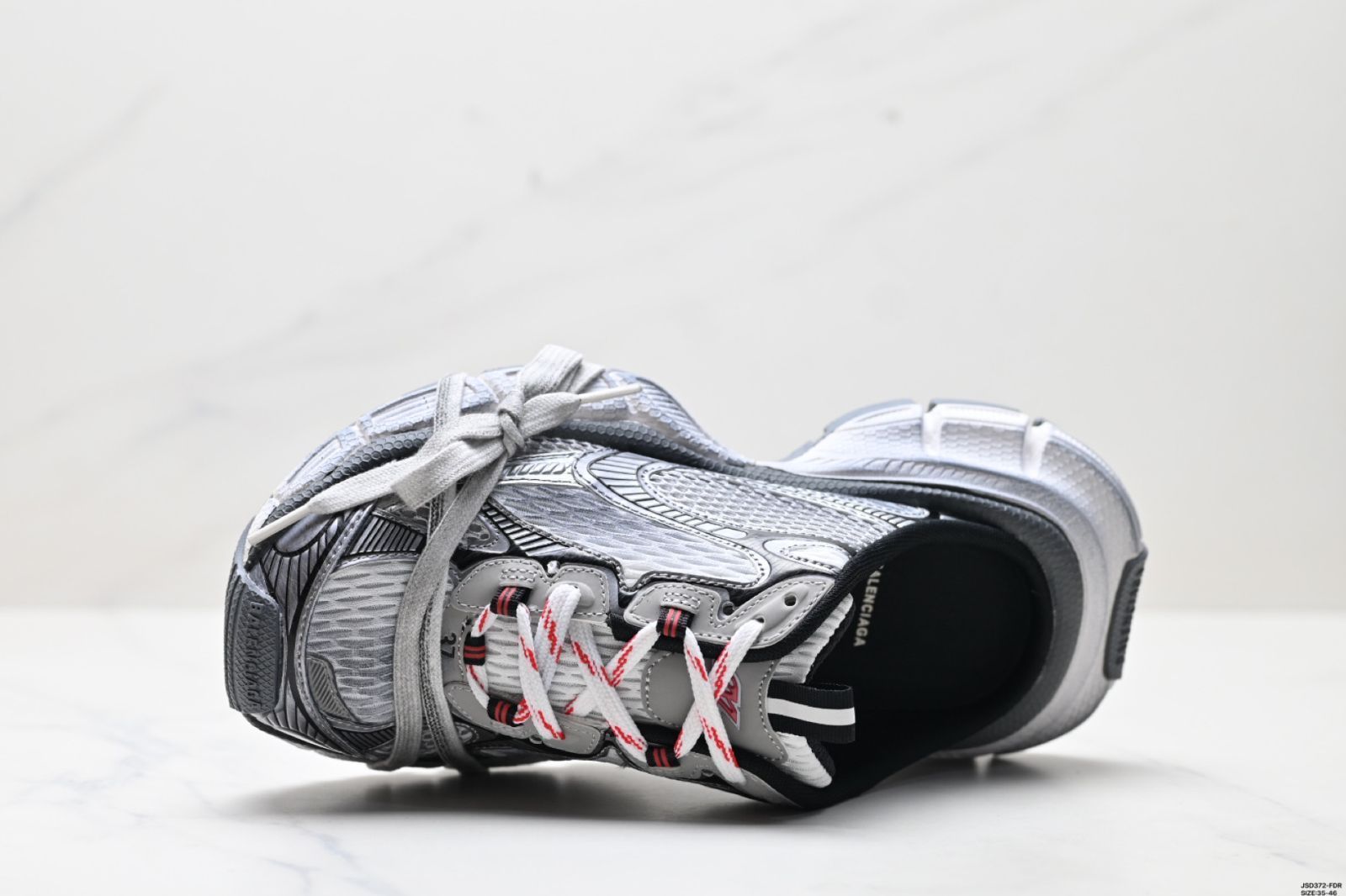 ＊BALENCIAGA＊ TEDDY MULE 関税/送料込 Balenciaga Track Mule Runners White Orange メンズ - 653814