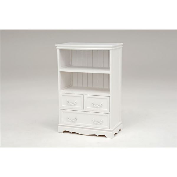 モダン キャビネット 収納棚 ホワイト 約幅60×奥行33.5×高さ91cm 木製 〔リビング ダイニング〕 MCC-6599WH 代引不可