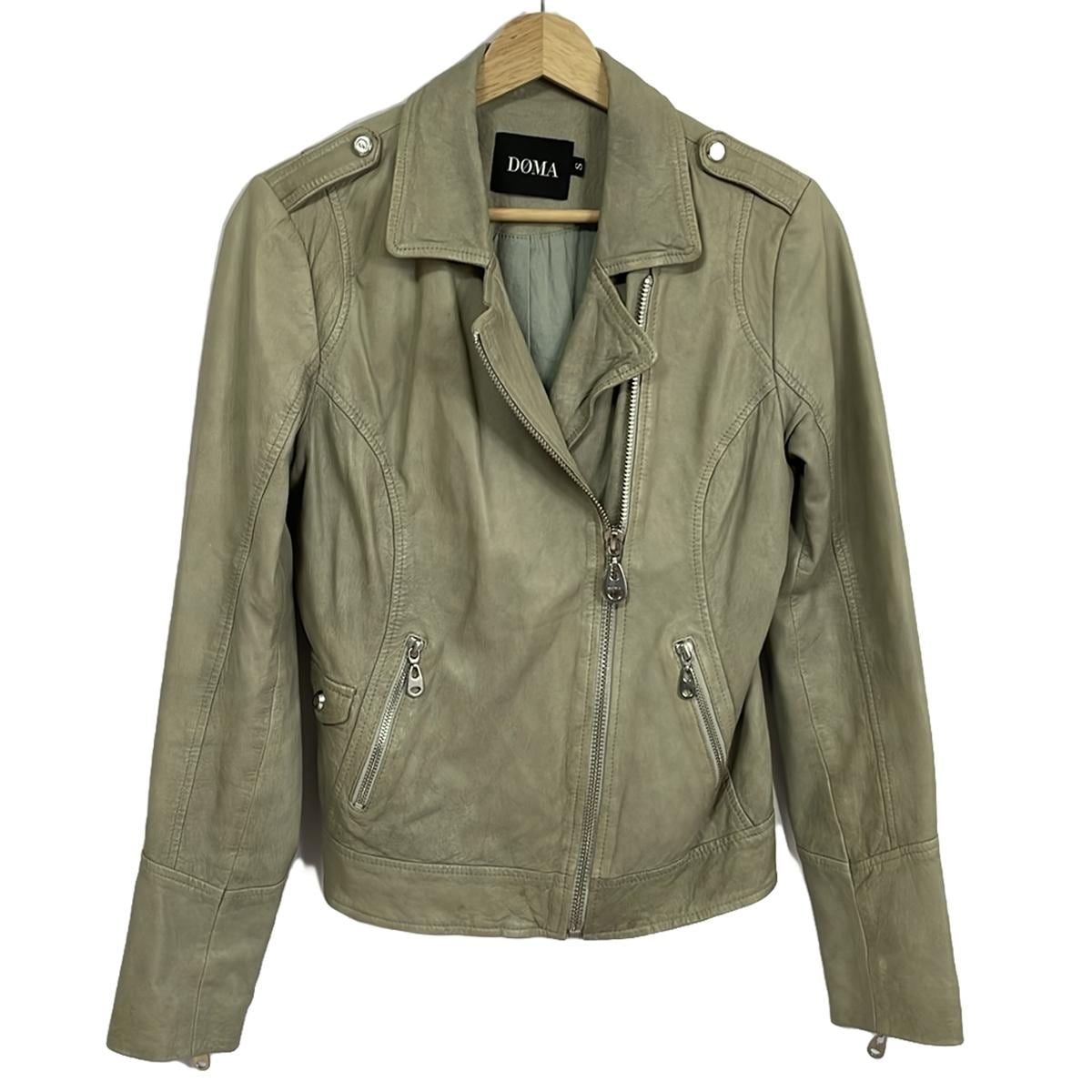 DØMA レザージャケット Sサイズ DOMA レザー ジャケット S カーキ 【公式通販】