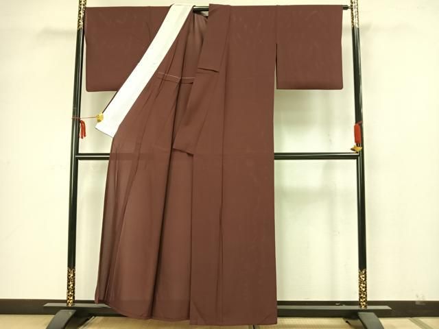 平和屋着物＊夏物　色無地　絽　紅海老茶色　正絹　逸品　AABA2800jd 平和屋着物＊夏物 色無地 絽 紅海老茶色 正絹 逸品 AABA2800jd