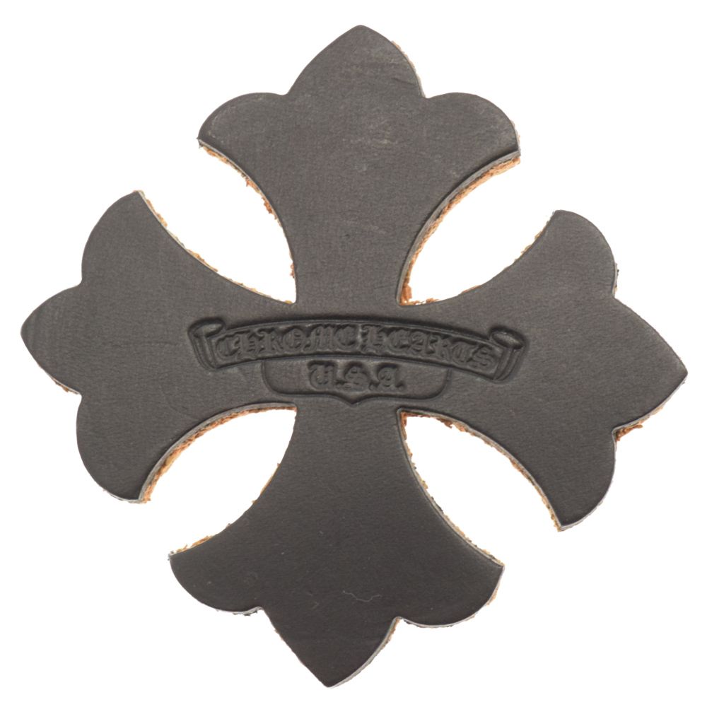 CHROME HEARTS (クロムハーツ) コースター レザー ノベルティ ブラック