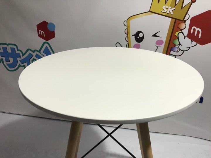 イームズ カフェテーブル 円型 一人暮らし 幅60cm 丸 ダイニングテーブル 天然木使用 コンパクト 軽量 おしゃれ リビングチェア 丸型 食卓 北欧 無垢 木製 シンプル tks-emstb8-wh MC