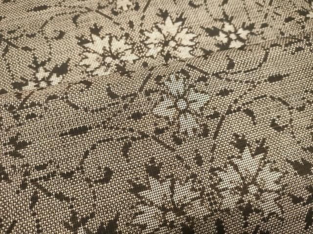 平和屋着物○本場大島紬 9マルキ 正倉院花文 正絹 逸品 未使用  