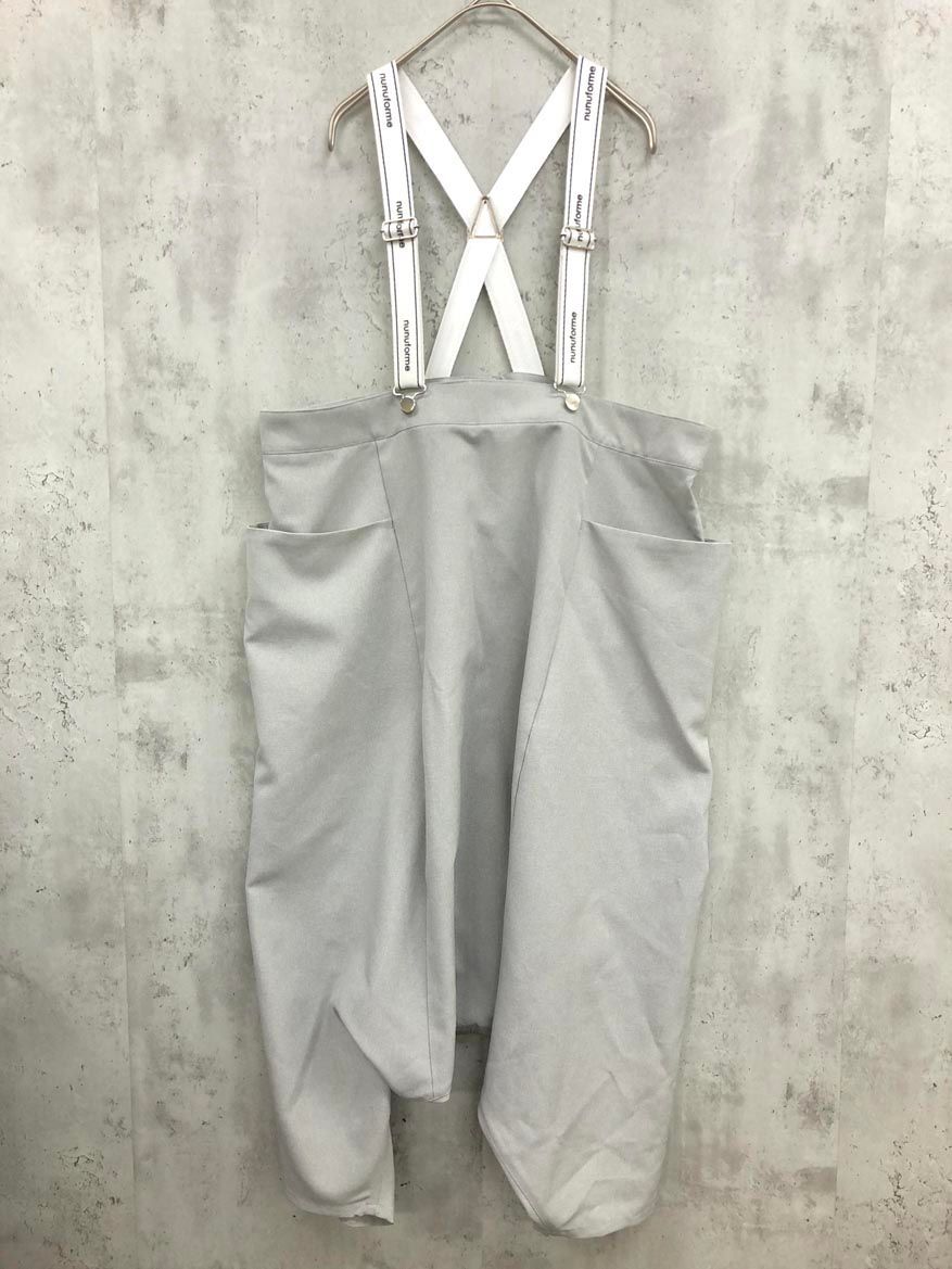 nunuforme ヌヌフォルム サスペンダー サルエル サロペット オーバーオール size1|グレー ◎レディース