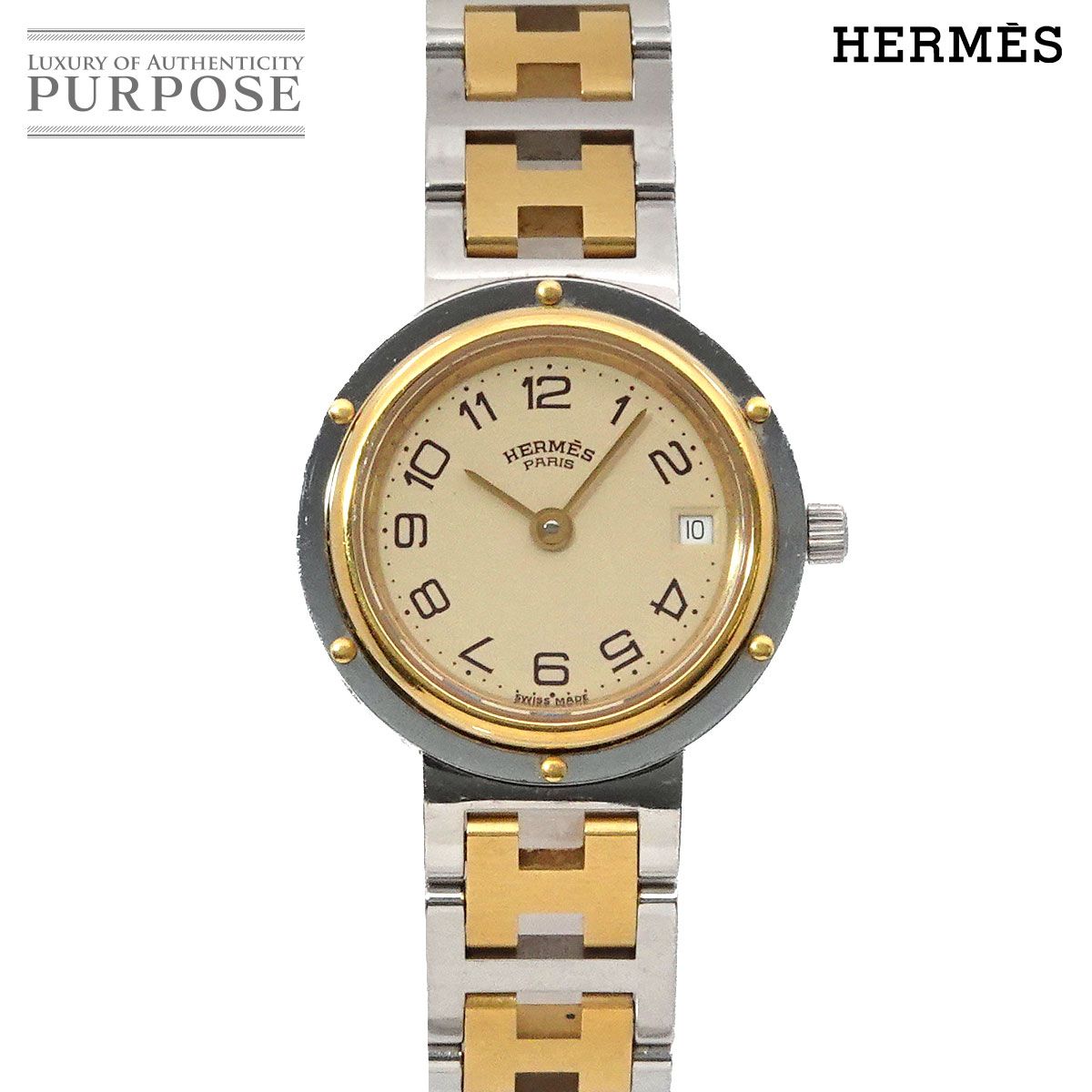 エルメス HERMES クリッパー コンビ ヴィンテージ レディース
