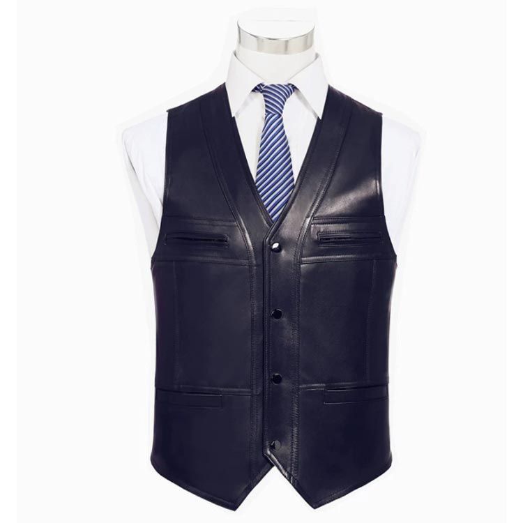 ベスト ベスト前開き 本革 ジレベスト メンズ 本革 チョッキ バイク用ベスト 通勤 上級羊革 カジュアル フォーマル sowa6584709