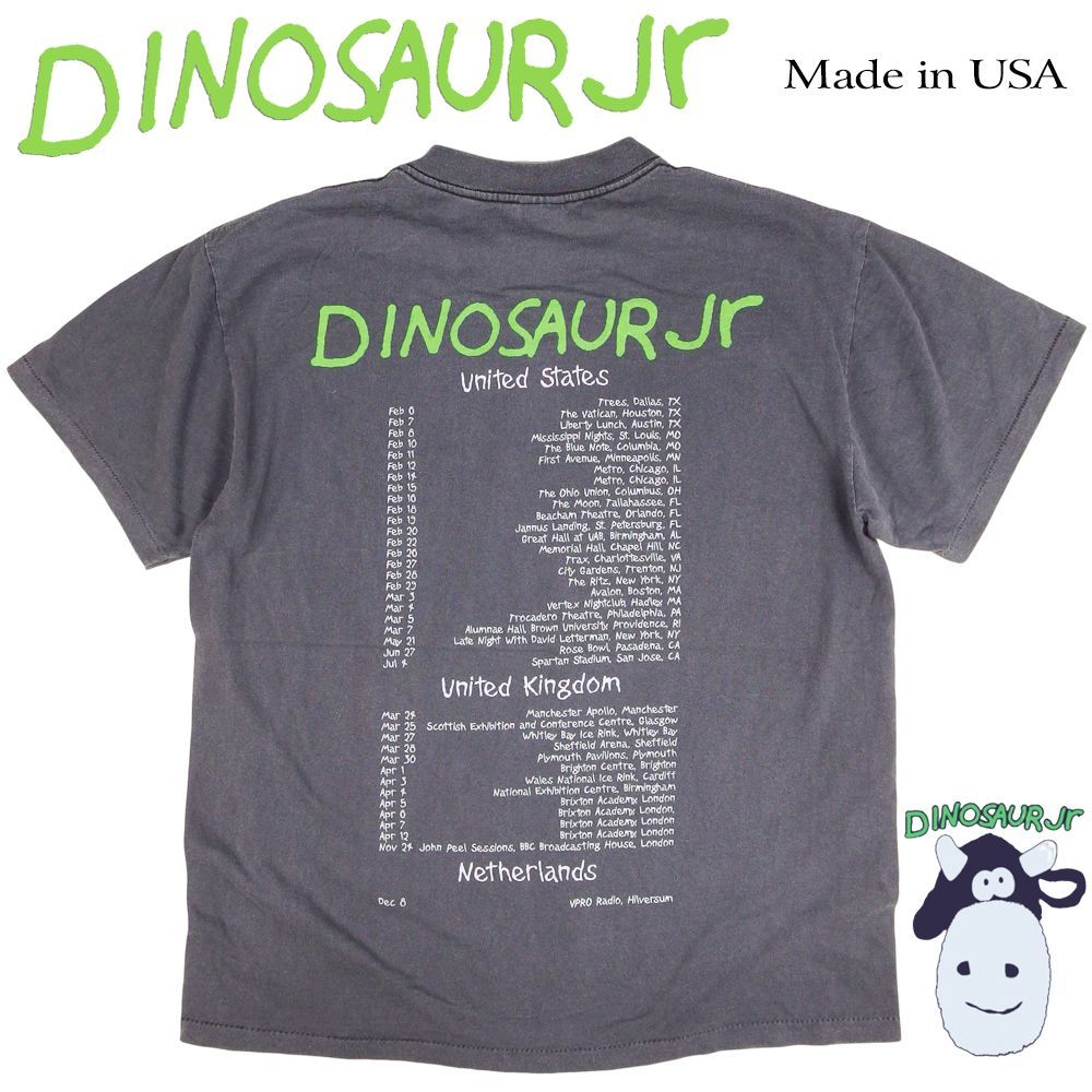 DINOSAUR Jr. Tシャツ ブルー　ダイナソージュニア　ロックTシャツ 220 Dinosaur Jr ダイナソージュニア Tシャツ ブルドッグ 美品