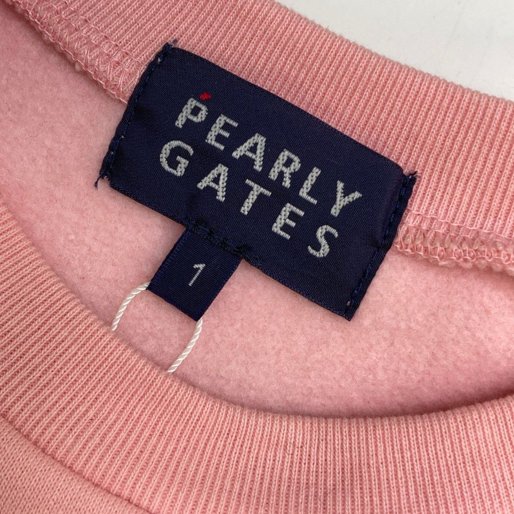 パーリーゲイツPGプーさんロゴプリント裏起毛パーカーホワイトサイズ1