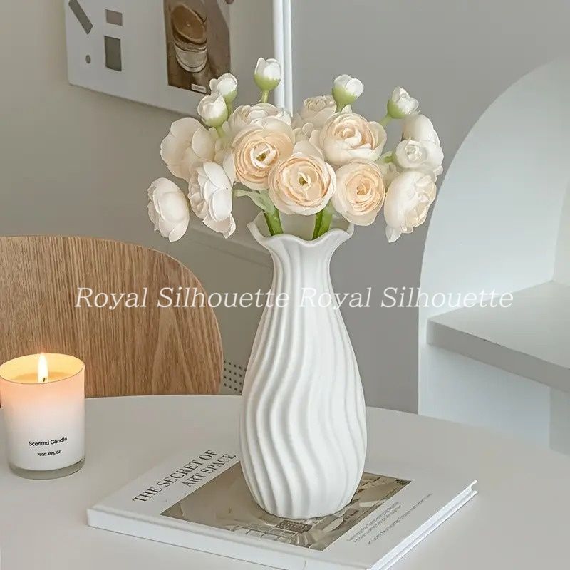 花瓶 ホワイト 白 花  装飾品 おしゃれ シンプル リビング 玄関 寝室 フラワーベース 北欧 花瓶 おしゃれ 一輪刺し 花 造花 ホワイト