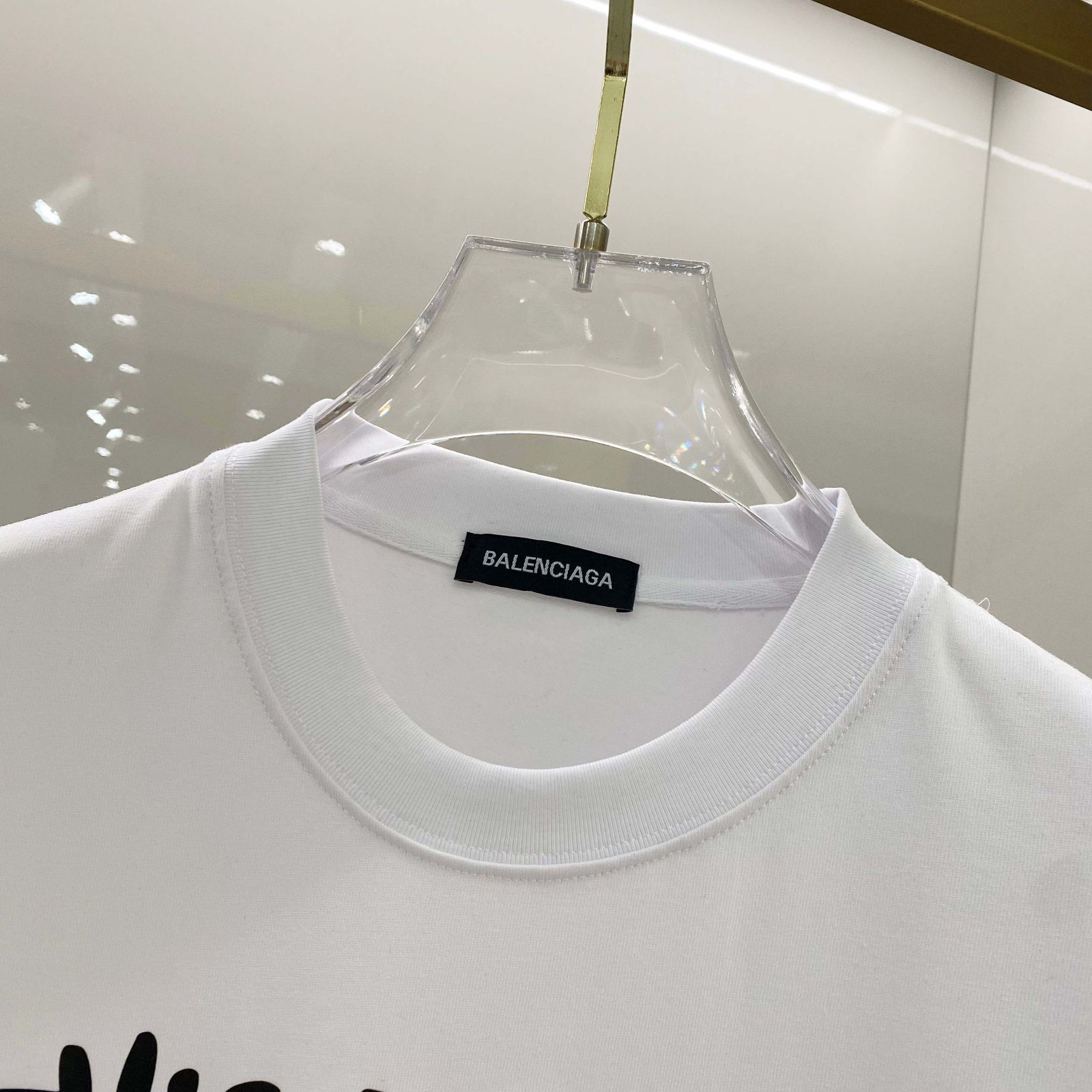 BALENCIAGA 25SS Tシャツ・カットソー ホワイト系 今日特価】Balenciaga バレンシアガ 25SS ロゴプリント T シャツ