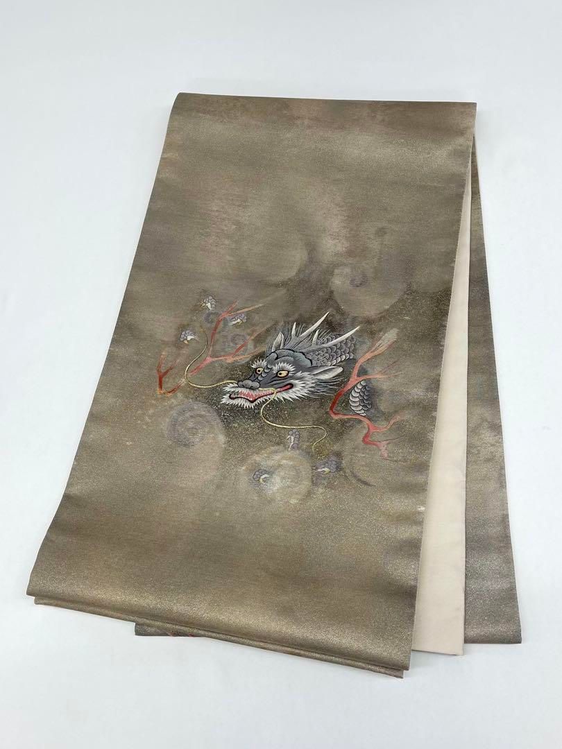 蘇州刺繍 昇龍 袋帯 金糸 金彩 銀彩 正絹 お太鼓柄 Q927 - メルカリ