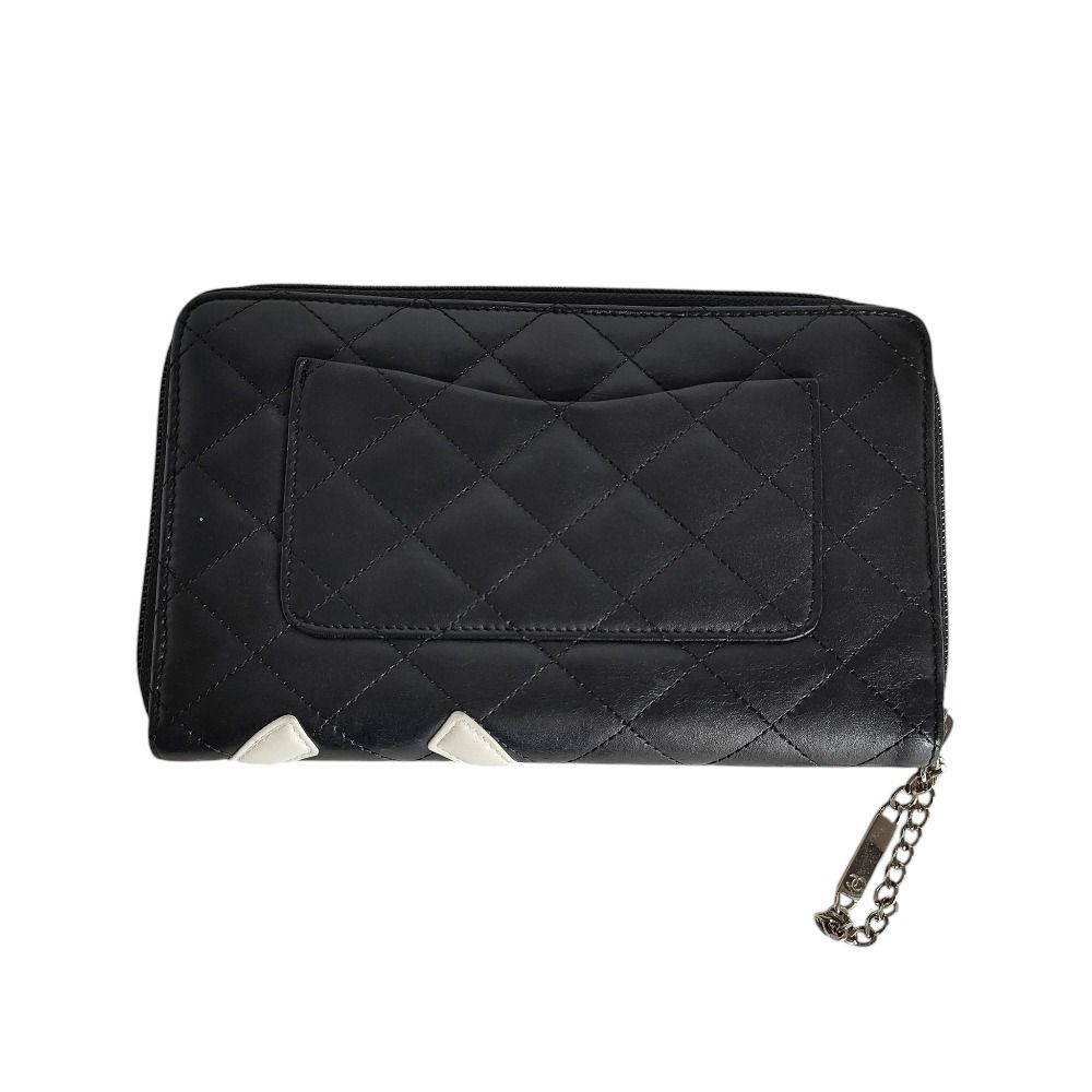 良品 CHANEL シャネル レザー カンボンライン オーガナイザー ココ