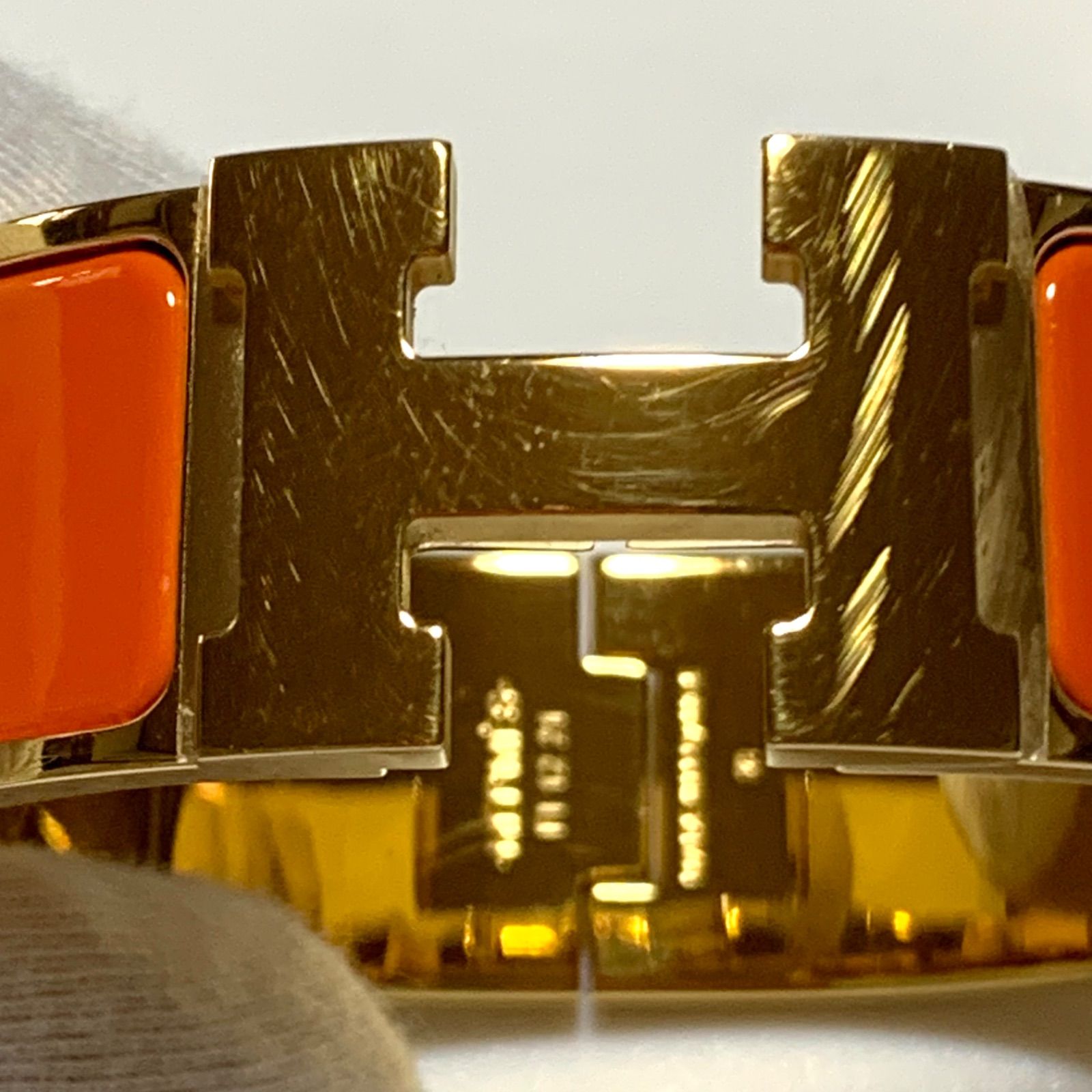 値下げ！HERMES エルメス クリッククラック GM エナメル メタル 