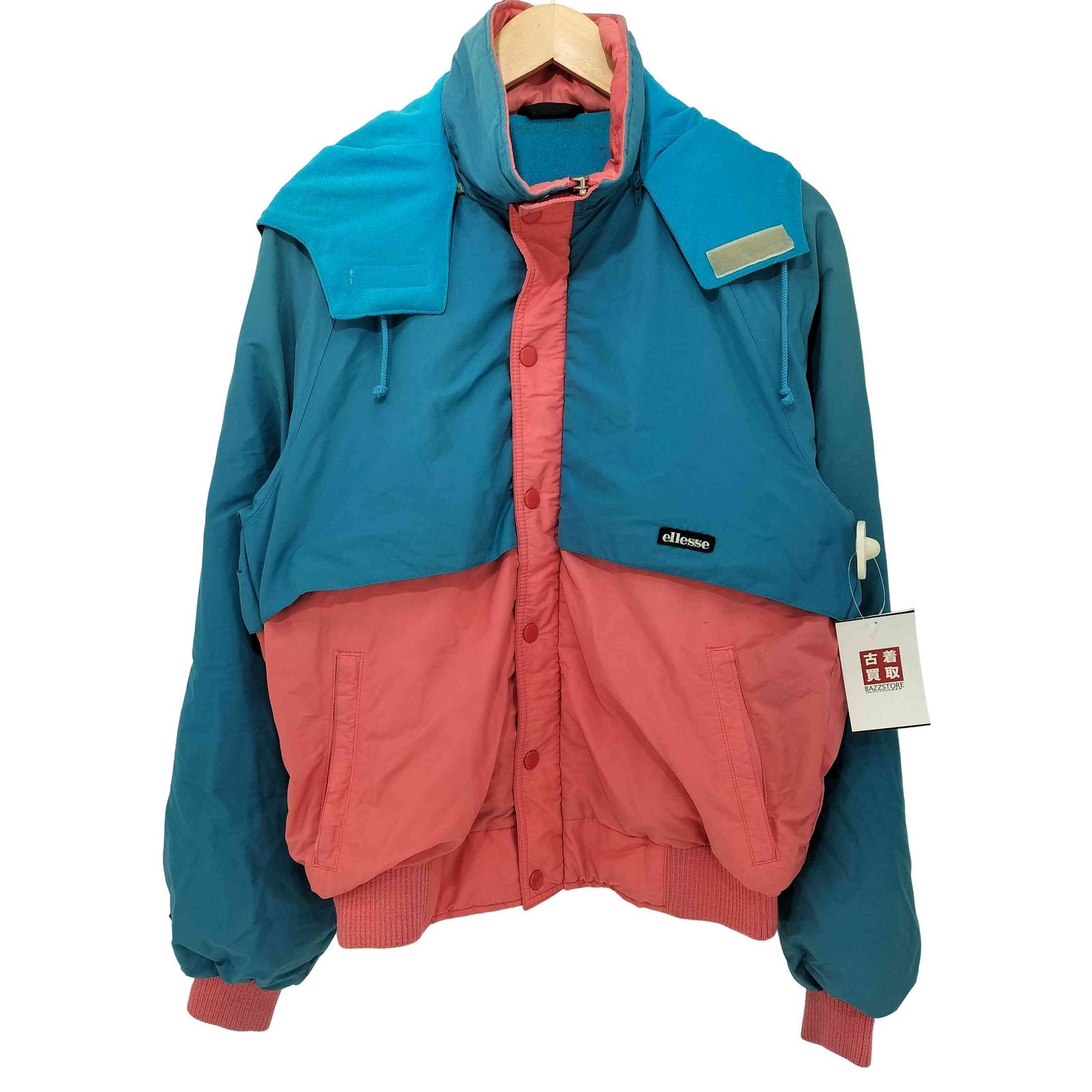 エレッセ ellesse マルチカラー ナイロンフーデットジャケット メンズ