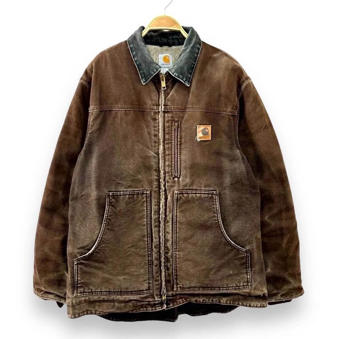 雰囲気◎カーハート【L】サンドストーン リッジコート ダックジャケット フェード メキシコ製 Carhartt カーハート サンドストーン リッジコート