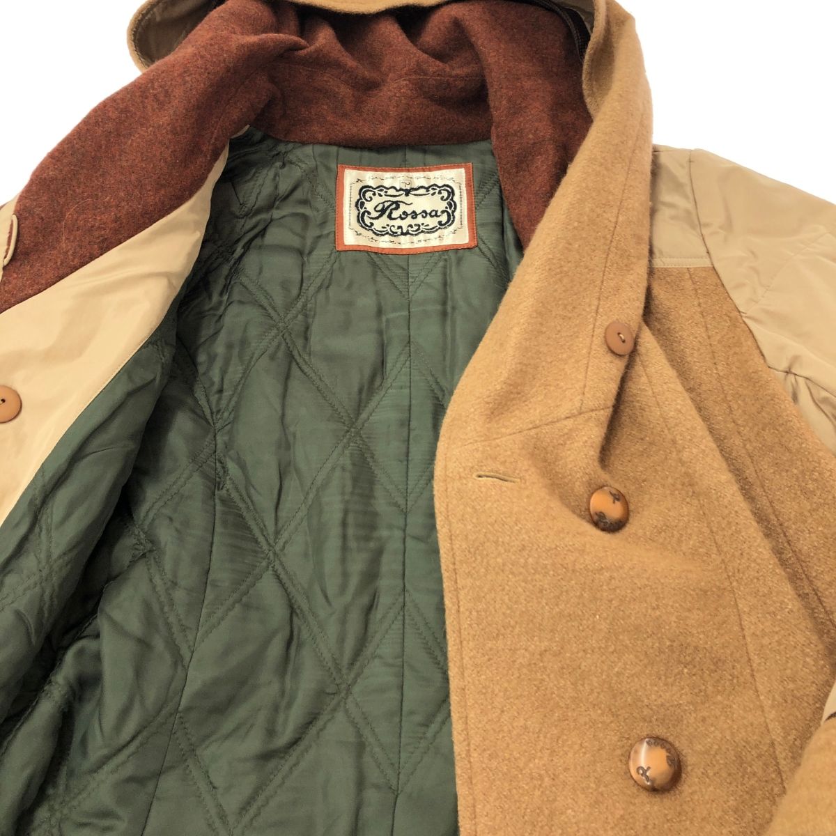 import Rossa インポートロッサ 中綿ロングコート サイズ:44 素材切替
