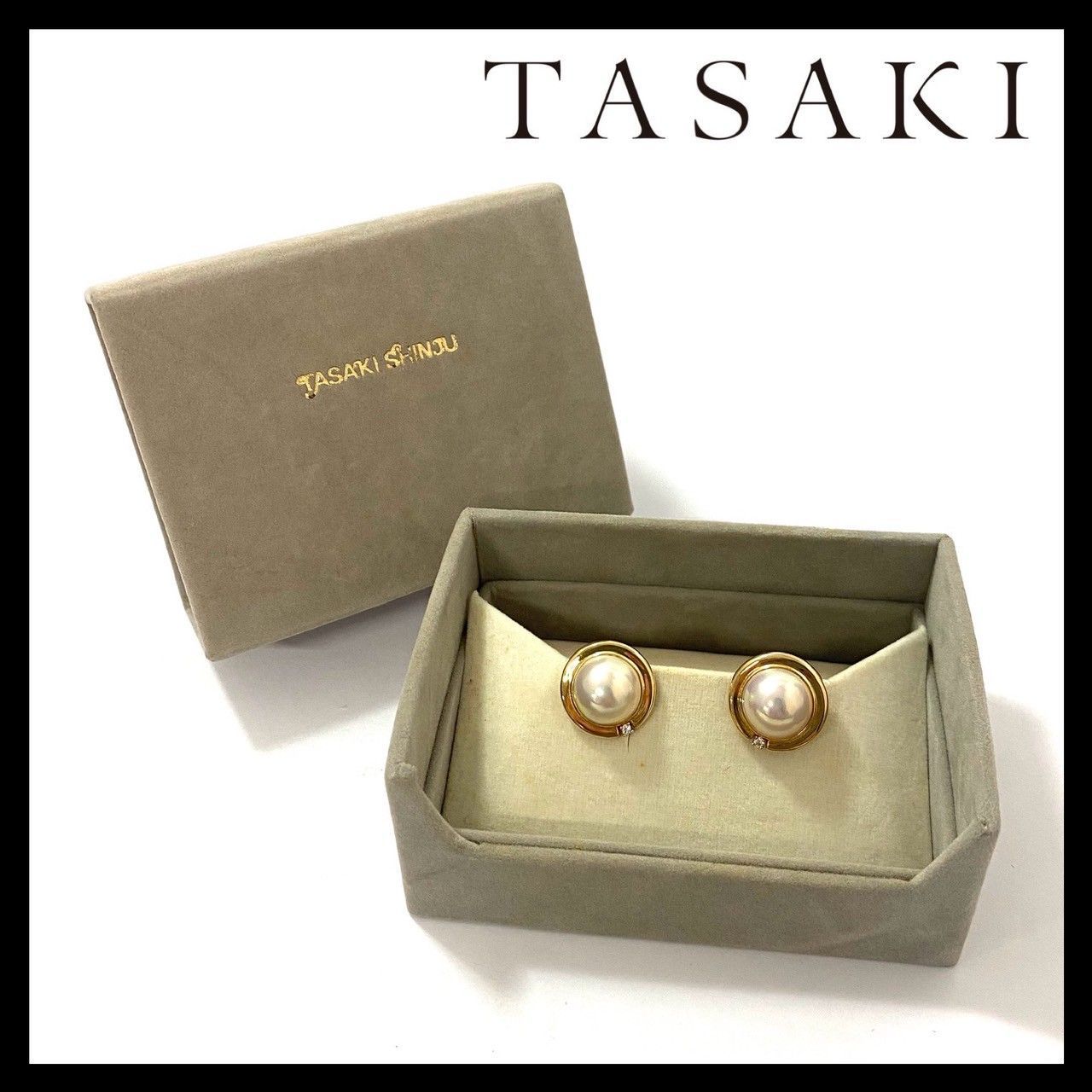 美麗 TASAKI K18YG マベパール ピアス M【TASAKI】イヤリング マベパール 11mm K18 総重量約6.7g メレ