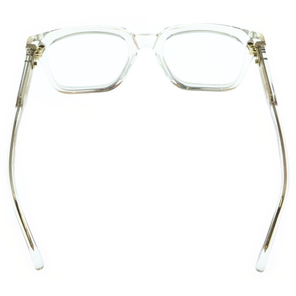 CHROME HEARTS クロムハーツ AMBIDIXTROUS CHプラステンプル スクエアクリアフレーム アイウェア 眼鏡 クリア ゴールド