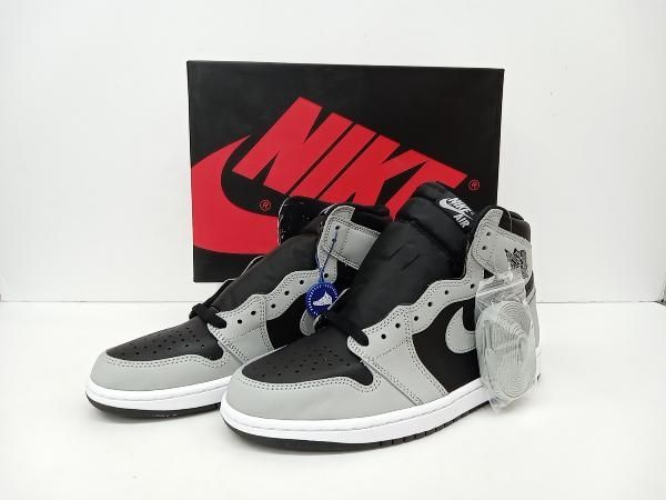 美品 NIKE ナイキ AIR JORDAN 1 RETRO HIGH OG エアジョーダン 1 レトロ ハイ OG 555088-035 スニーカー 27 グレー ブラック 通年