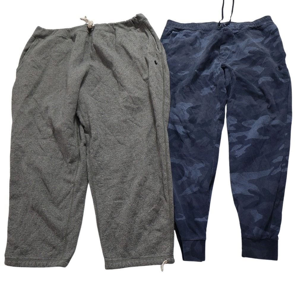 全国送料無料。 古着卸 まとめ売り ラルフローレン スウェット パンツ 8枚セット メンズ L |XL |2XL |4XL カモ柄 マルチカラー ライン 古着 NC0922