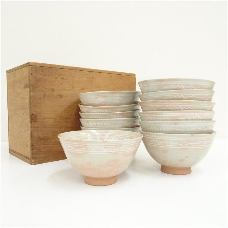 330『三島手 抹茶茶碗』　　/骨董品 古美術 古玩 アンティーク 三島手抹茶茶碗 | iichi 日々の暮らしを心地よくする