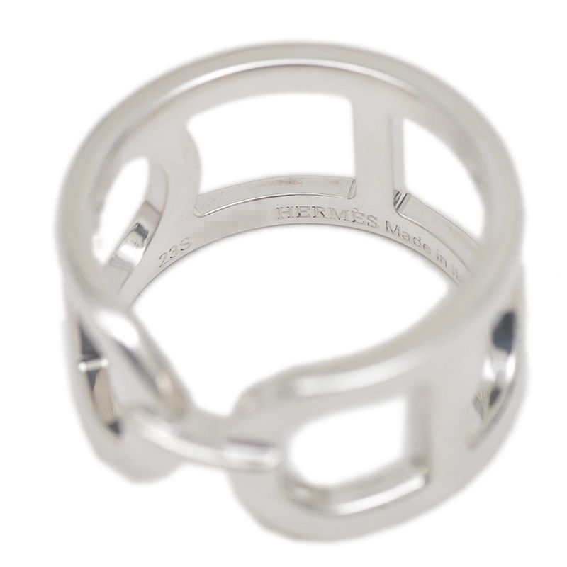 エルメス エヴァー シェーヌダンクル MM リング 925 シルバー #52  