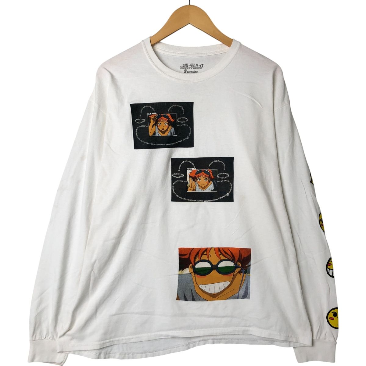 古着 カウボーイビバップ COWBOY BEBOP エドワード ウォン ハウ ペペル チブルスキー4世 キャラクタープリントロングTシャツ|eaa542448