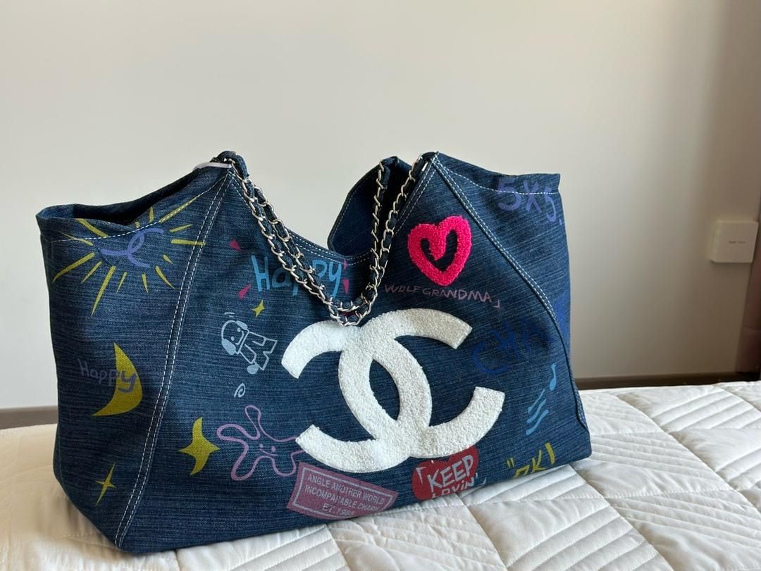 CHANELシャネルのスター同款デニム大サイズショルダーバッグ