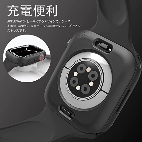 40MM ブラック 1枚 ANYOI Apple Watch 用ケース 40mm 防水ケース 一