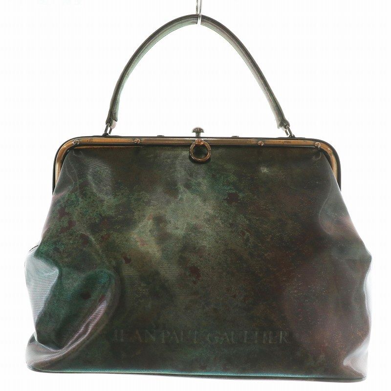 【美品】ジャンポールゴルチエ　Ｖサイバー　ハンドバッグ　玉虫色 ジャンポールゴルチエ Jean Paul GAULTIER Vサイバー ハンドバッグ