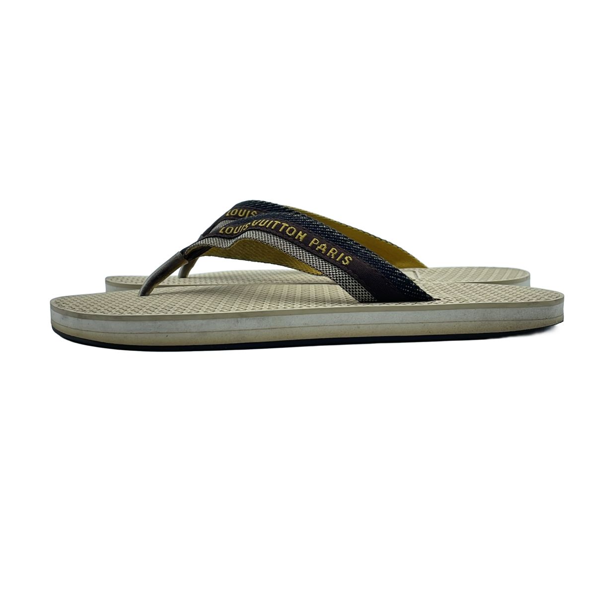 LOUIS VUITTON ルイヴィトン ビーチサンダル ベージュ - メルカリ