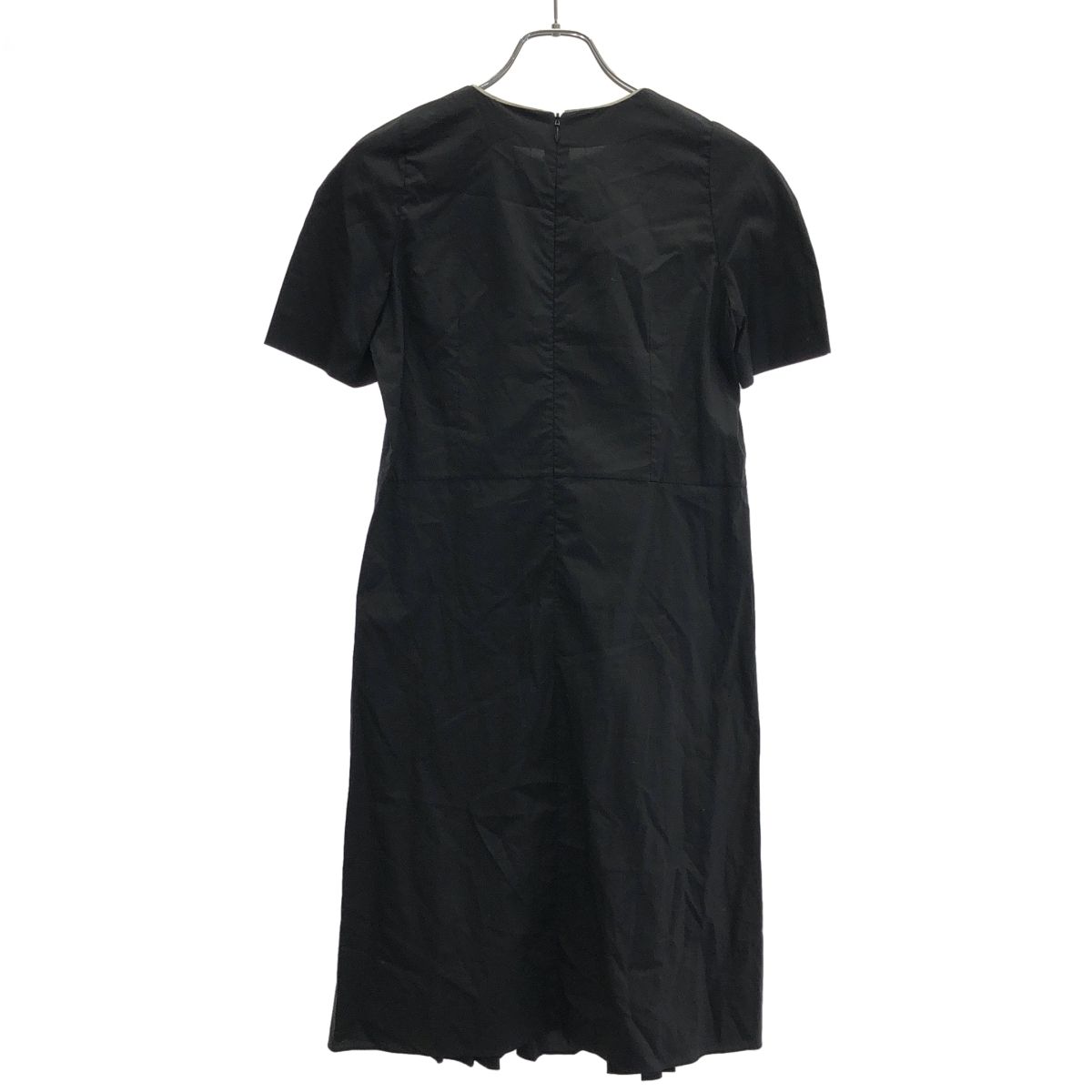 MARNI マルニ 12AW ショートスリーブコットンプリーツワンピース ブラック 38