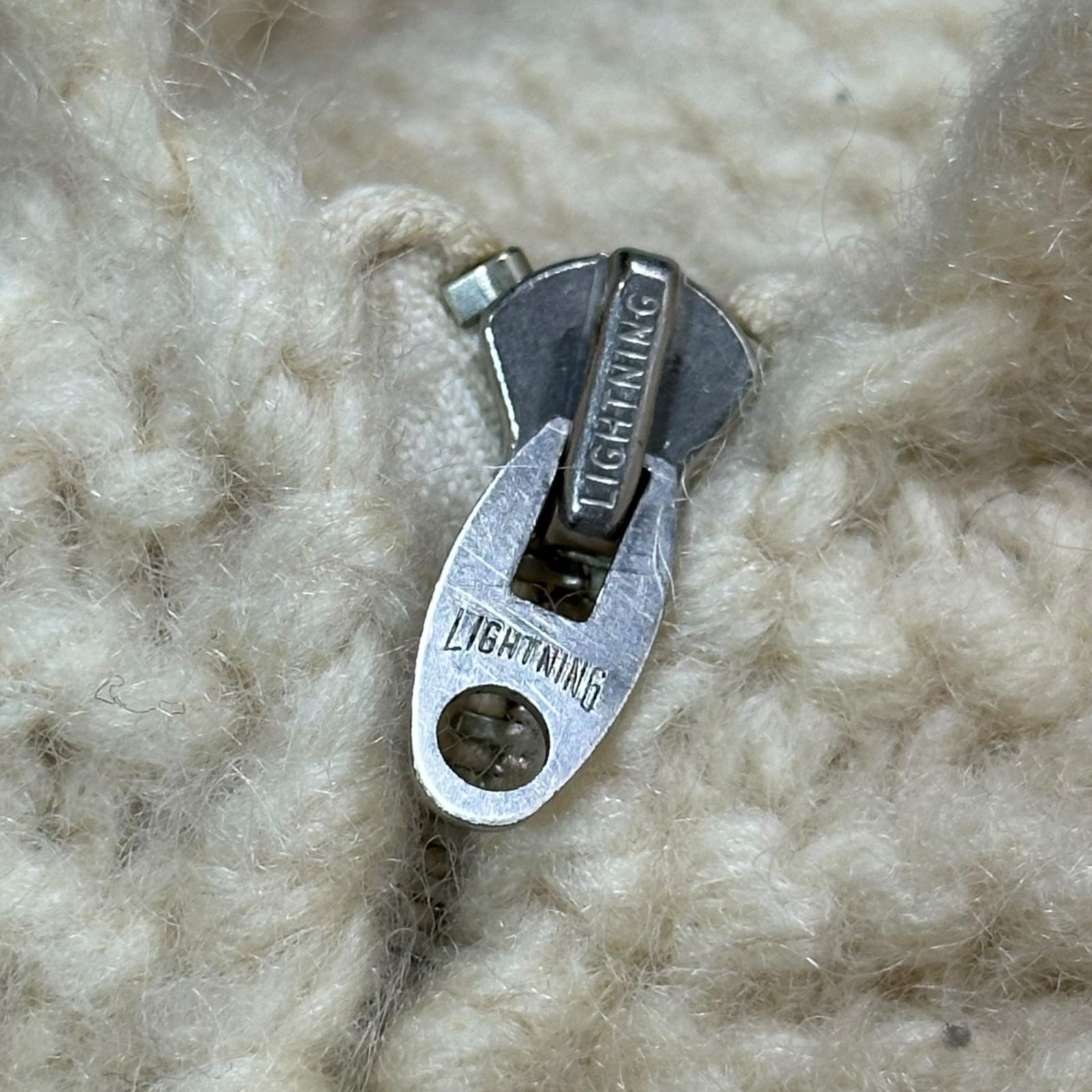 カウチンカーディガン 推定60s Lightning zip VINTAGE(ヴィンテージ) 60's~ LIGHTNING ZIP Vintage cowtin knit