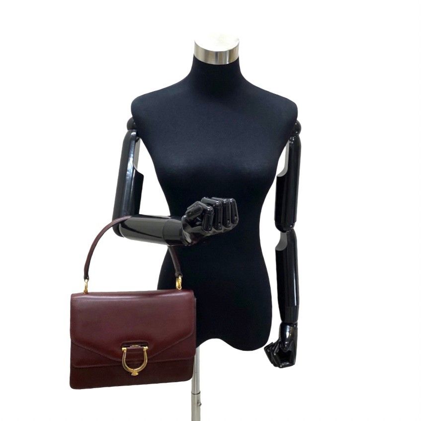 セリーヌ　CELINE　ハンドバッグ　ヴィンテージ CELINE セリーヌ マンテル チェーン レザー トップハンドル