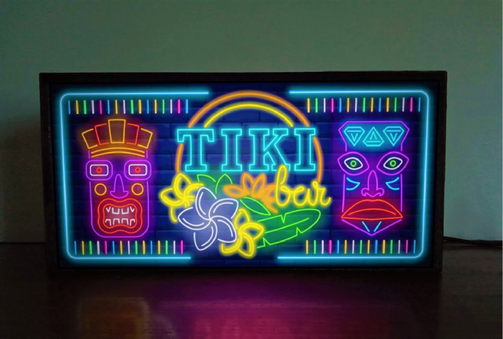 ハワイ TIKI ティキ像 カフェ バー 看板 置物 雑貨 LEDライトBOX - R&R ...