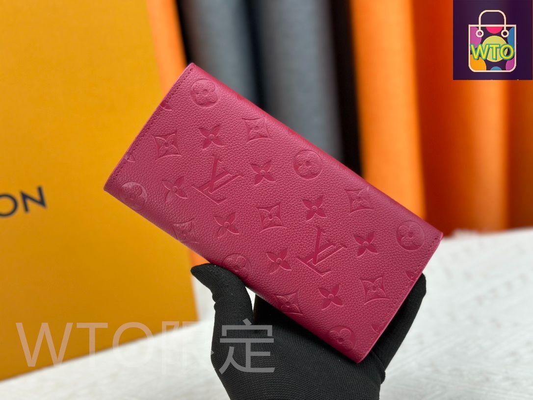 LVルイ ヴィトン 財布は柔らかい革で作られている ファスナーヘッドとボタンが趣味で花に化ける カバーを開くと 実用的で洗練されたデザインの内部構造が表示されます -WT0輸入