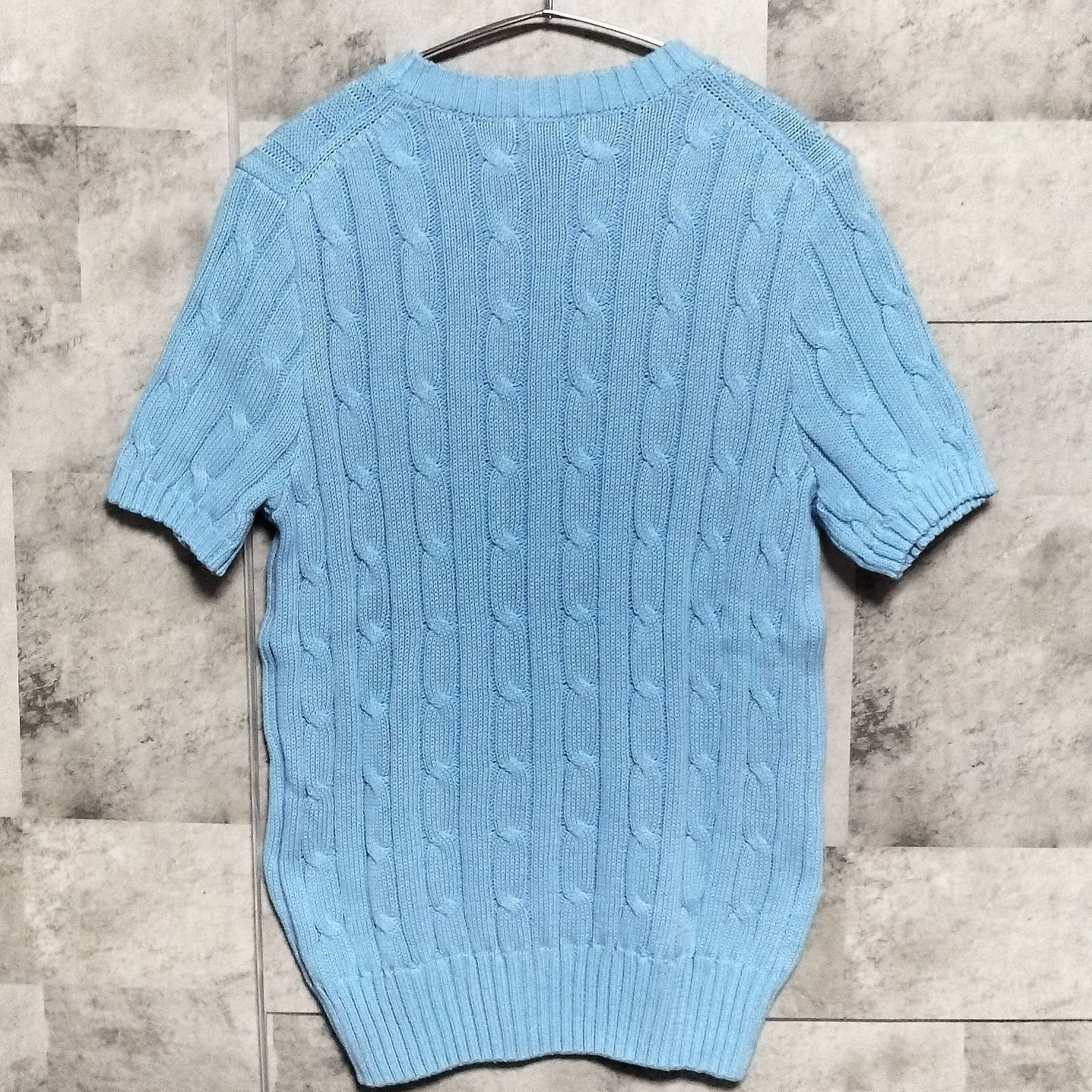 未使用品】【極美品】POLO RALPH LAUREN 半袖 ケーブルニット Мサイズ