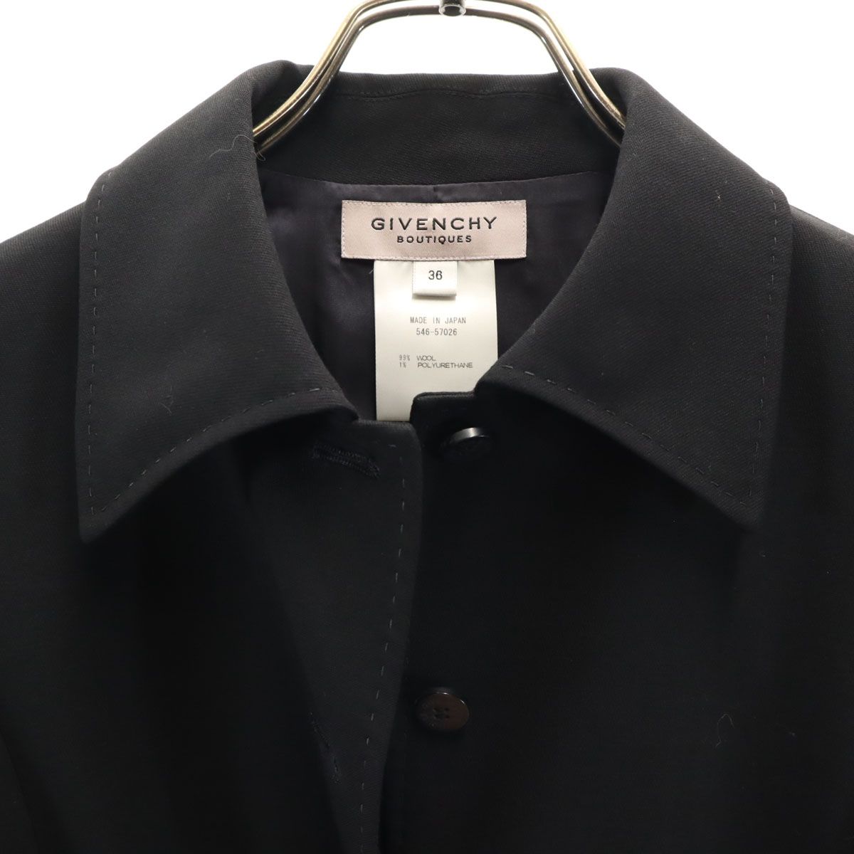 Givenchy ジバンシー 日本製 ウールジャケット 36 ブラック